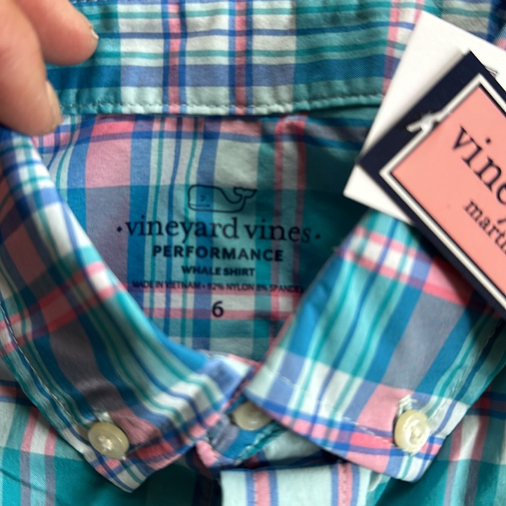 Vineyard Vines NWT Boys Button Down Performance Shirt Size 6 - Picture 2 of 7